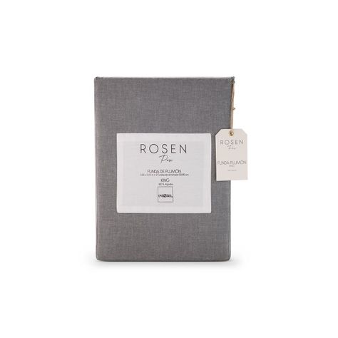 Funda Plumón Rosen Algodón Pure New Lanin King Gris-5