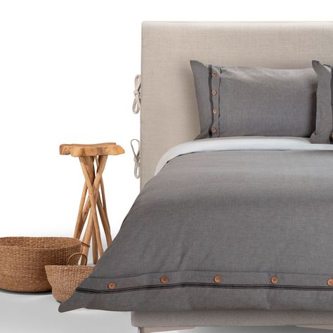 Funda Plumón Rosen Algodón Pure New Lanin King Gris-4
