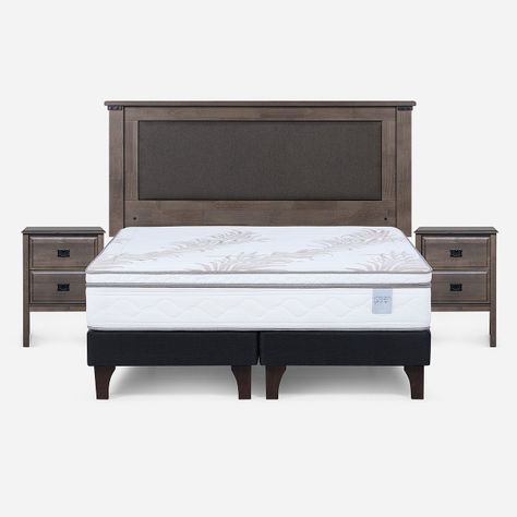 Cama Europea Neo Plus 2 Plazas + Muebles New Ray-0