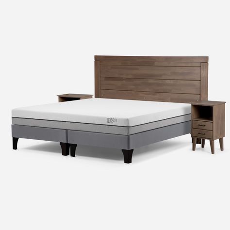Cama Europea Pratta King Pata Madera + Muebles Sicilia-1