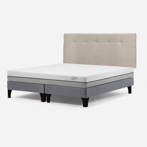 Cama Europea Pratta King Pata Madera BD +Respaldo New Bennet-2