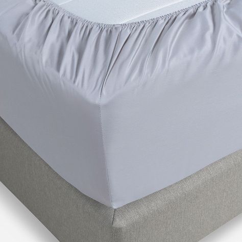 Sábana Rosen 500 Hilos Algodón Lisa Gris Perla King-3