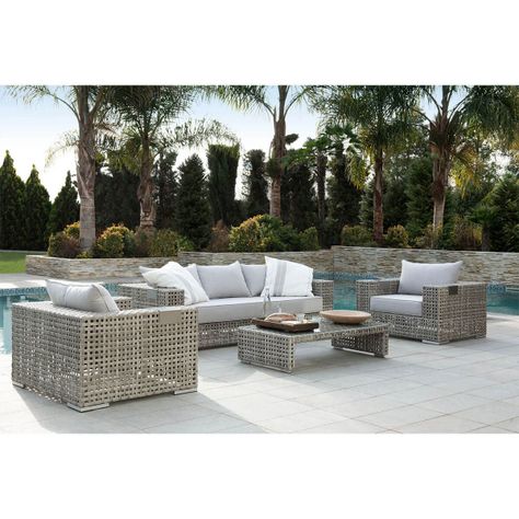 Living de Terraza Rosen Sunday Open 4 Piezas Gris-1