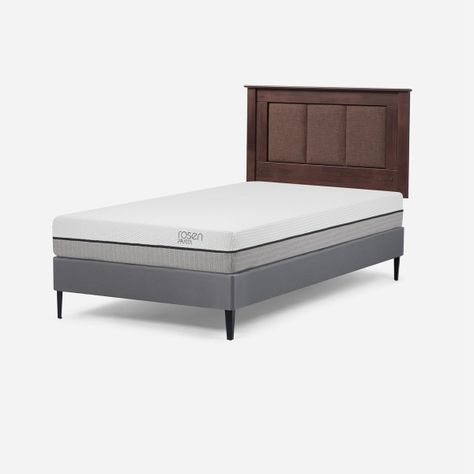 Cama Europea Pratta 1 Plaza Pata Acero + Respaldo Rachel-1