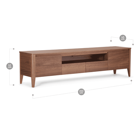 Mesa de Tv Gruners 200 x 45 cm Marrón-1