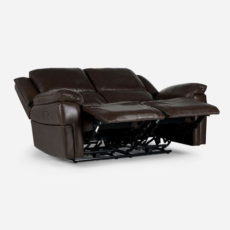 Sofá Reclinable Jeff Eléctrico 2 Cuerpos Cuero Chestnut-0