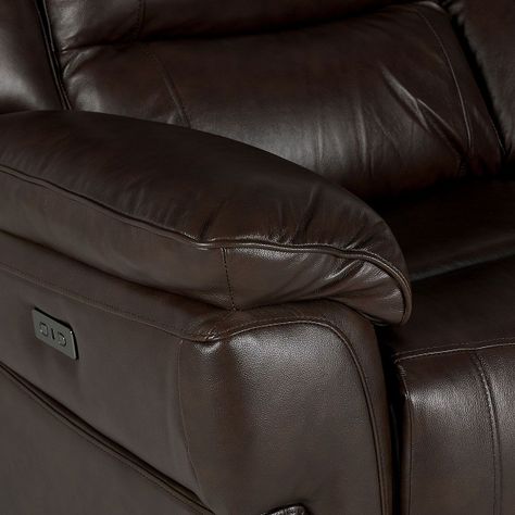 Sofá Reclinable Jeff Eléctrico 2 Cuerpos Cuero Chestnut-6