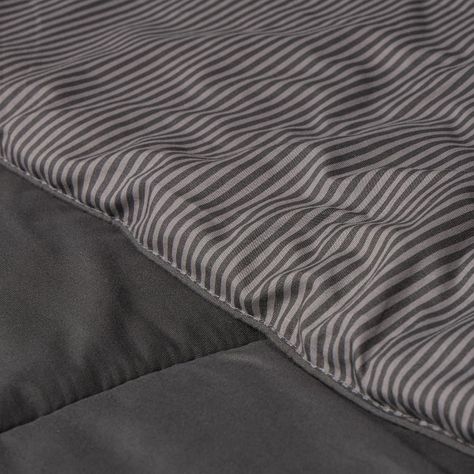 Plumón Bicolor Lines Reversible Charcoal King-5