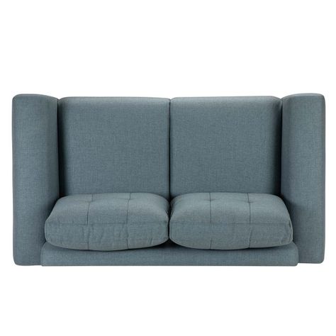 Sofá Rosen Biada 2 Cuerpos Tela Azul-5