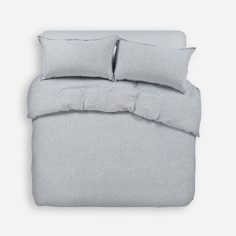 Funda Plumón Froens Lino-Algodón Rayas Gris King-0