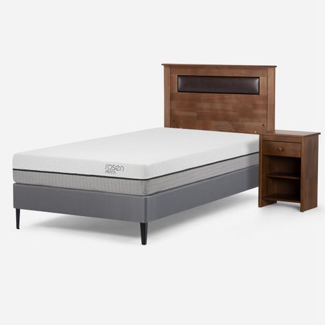 Cama Europea Pratta 1 Plaza Pata Acero + Muebles Ferrara-1
