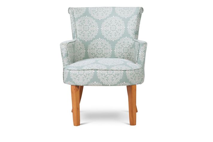 Set 2 Poltronas Rosen Emily Tela Flor Celeste-2