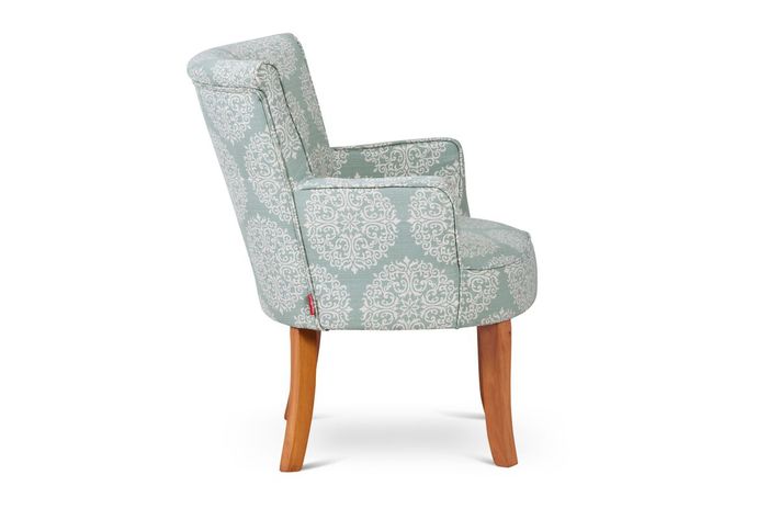 Set 2 Poltronas Rosen Emily Tela Flor Celeste-3