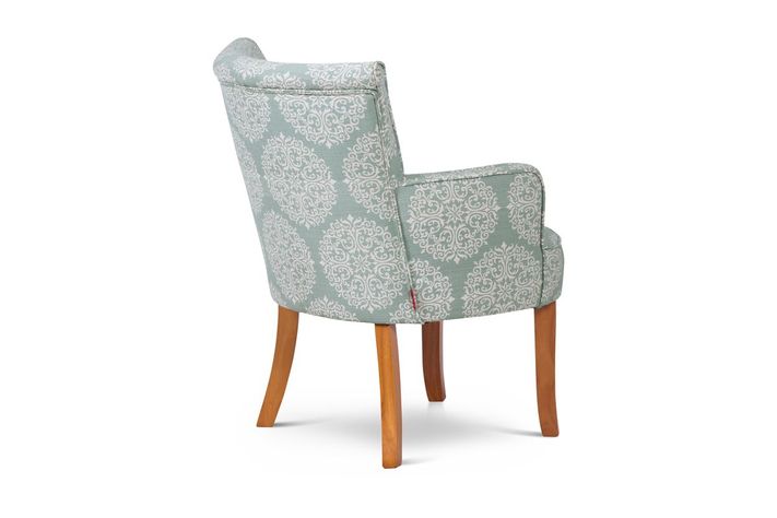 Set 2 Poltronas Rosen Emily Tela Flor Celeste-4
