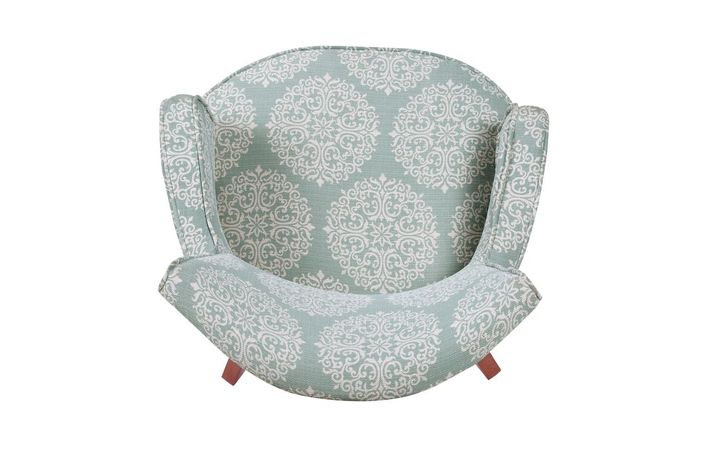 Set 2 Poltronas Rosen Emily Tela Flor Celeste-5