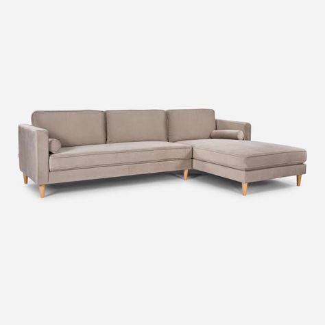 Sofá Seccional Rosen Harbord II Derecho Tela Beige-0