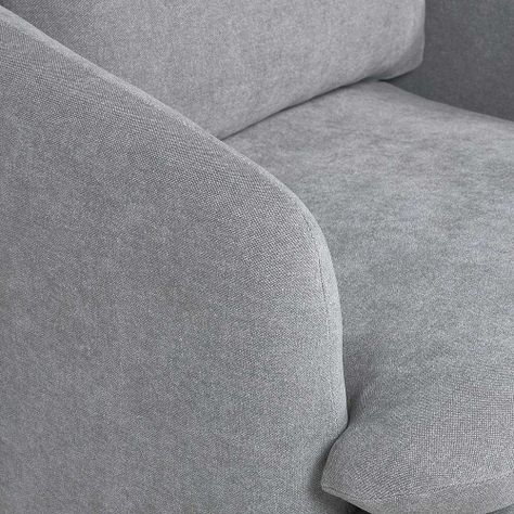Poltrona Giratoria Rosen Newton Tela Gris Plata-3