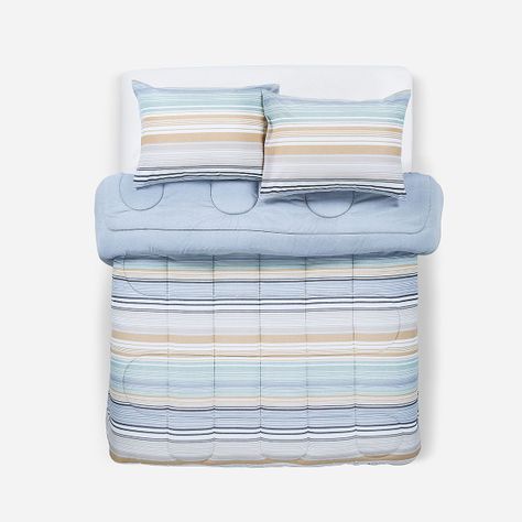 Plumón Reversible Soft Touch Alirio Azul King-0