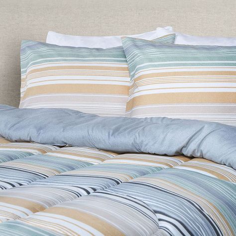 Plumón Reversible Soft Touch Alirio Azul King-4