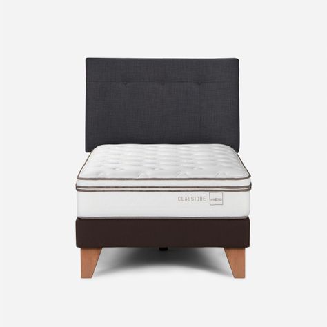 Cama Eur. Classique+ 1,5 Plazas +Respaldo New Bennet Grafito-0