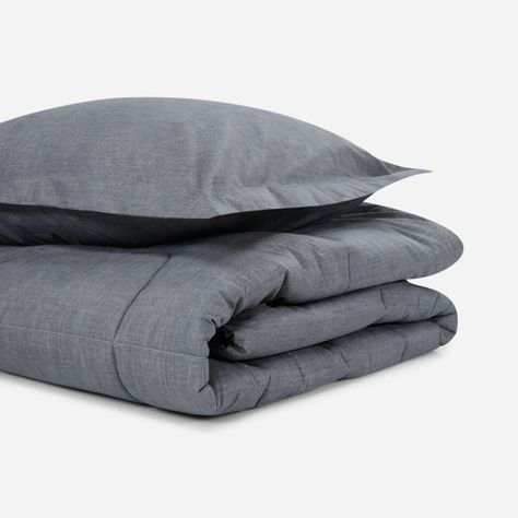 Plumón Unicolor Chambray Charcoal 2 Plazas-2
