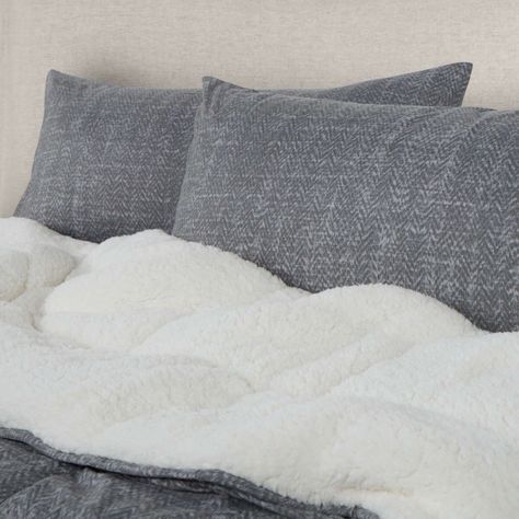 Plumón Alaska Sherpa Liso Gris 1,5 Plazas-2