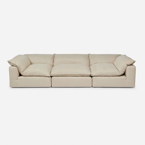 Sofá Modular Rosen Shanklin 2 Esquineros+1 Butaca Tela Beige-1