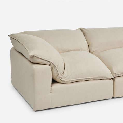 Sofá Modular Rosen Shanklin 2 Esquineros+1 Butaca Tela Beige-4