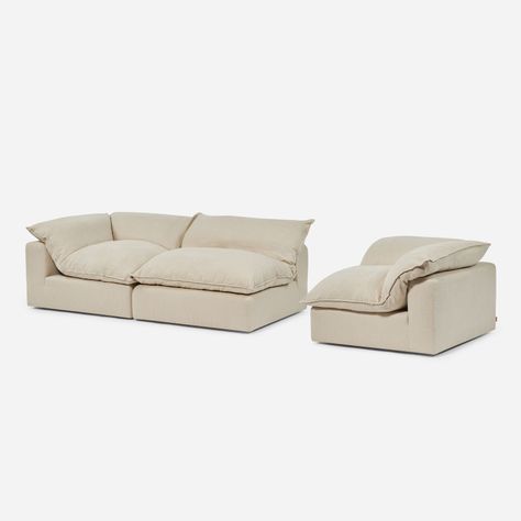 Sofá Modular Rosen Shanklin 2 Esquineros+1 Butaca Tela Beige-5