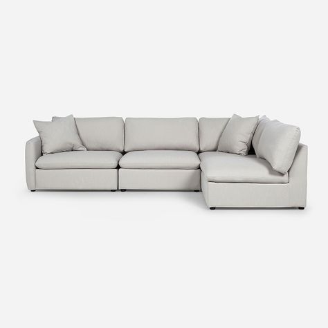 Sofá Seccional Rosen Zagreb Derecho Tela Beige-0