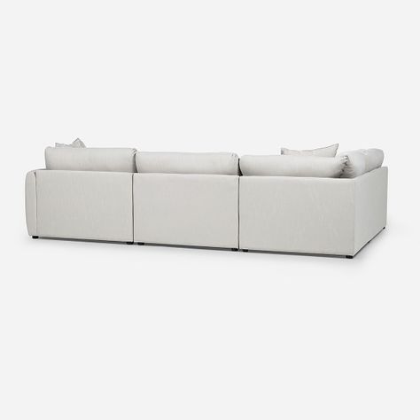 Sofá Seccional Rosen Zagreb Derecho Tela Beige-3