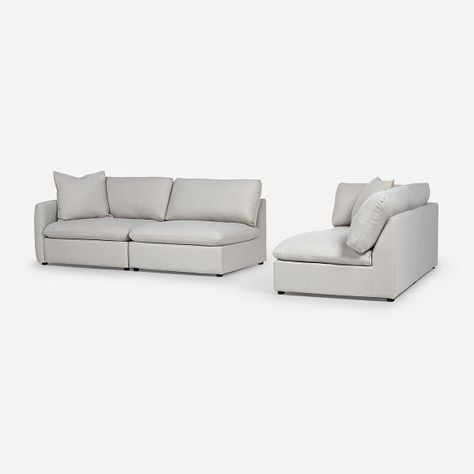 Sofá Seccional Rosen Zagreb Derecho Tela Beige-5