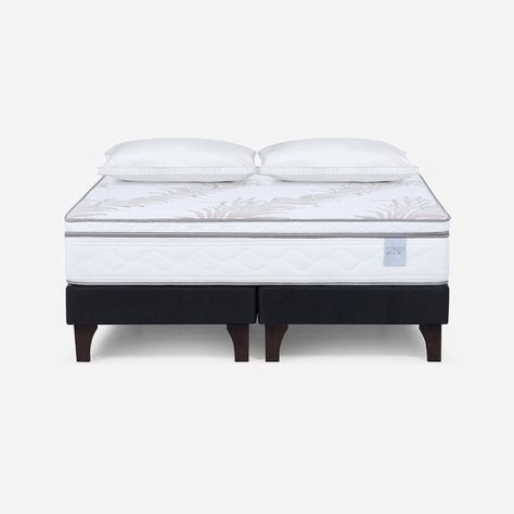 Cama Europea Neo Plus Super King + Almohadas Microfibra Feel-0