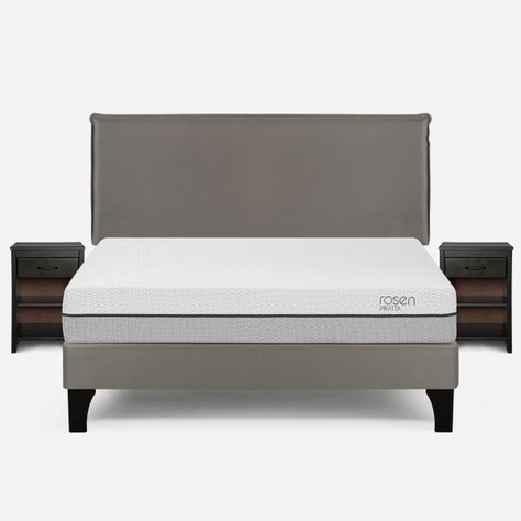 Cama Europea Pratta 2 Plazas Pata Madera + Muebles Maurice-0