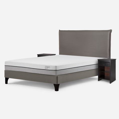 Cama Europea Pratta 2 Plazas Pata Madera + Muebles Maurice-1