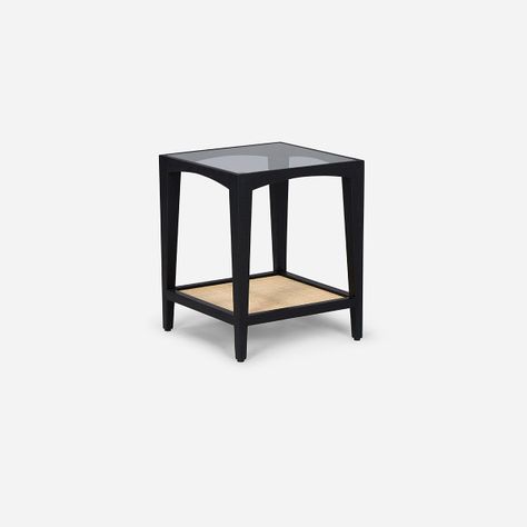 Mesa Lateral Cuadrada 45x45x55 cm Mikeli Negra-0