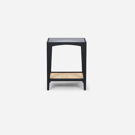 Mesa Lateral Cuadrada 45x45x55 cm Mikeli Negra-1