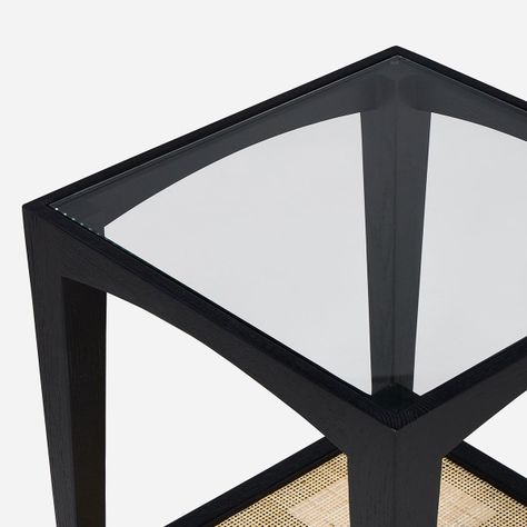 Mesa Lateral Cuadrada 45x45x55 cm Mikeli Negra-3
