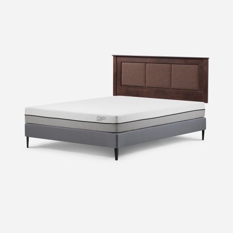 Cama Europea Pratta 2 Plazas Pata Acero BN + Respaldo Rachel-1