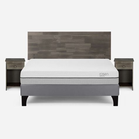 Cama Pratta 2 Plazas Pata Madera BN + Muebles Tabor Grafito-0