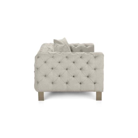 Sofá Rosen Allerton 3 Cuerpos Tela Blanco-5