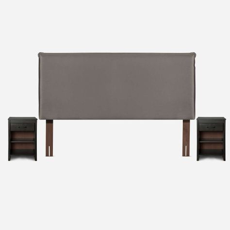 Cama Pratta King Pata Madera + Muebles Maurice Gris-2