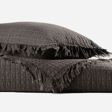 Cubrecama Algodón Pure Liso Stone Charcoal 2 Plazas-2