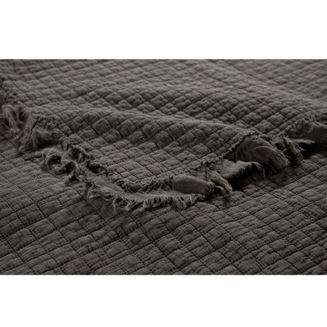 Cubrecama Algodón Pure Liso Stone Charcoal 2 Plazas-3