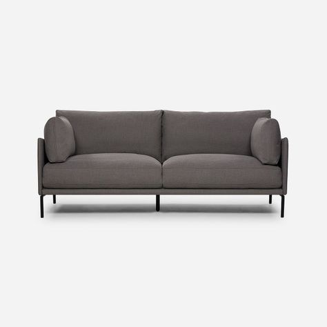 Sofá Rosen Thamova 3 Cuerpos Tela Gris Oscuro-1