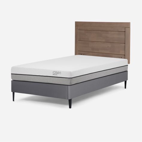 Cama Europea Pratta 1,5 Plazas Pata Acero + Respaldo Sicilia-2