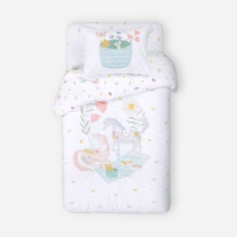 Funda Plumón Algodón Coleccion Kids UnicornioFolk 1,5 Plazas-0