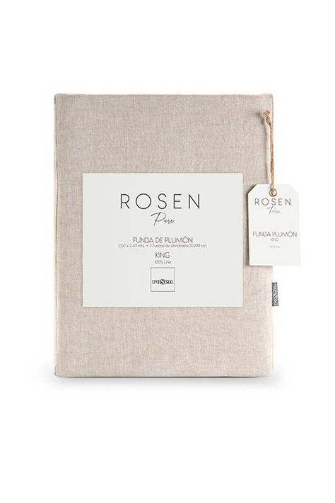 Funda Plumón Rosen Lino Pure Liso King Natural-4
