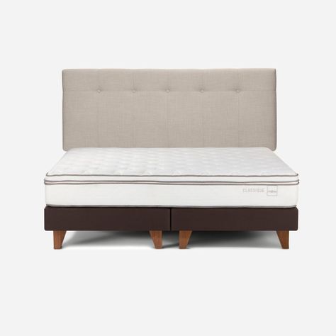 Cama Europea Classique+ 2 Plazas + Respaldo New Bennet Nat.-0