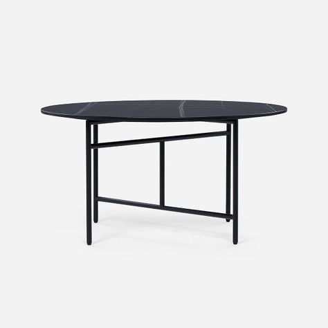 Mesa de Centro Rosen Delfi Circular 80 x 40 cm Negro-1